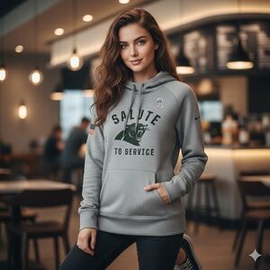 EUC Women's Nike NFL Carolina Panthers Salute to Service Pullover Hoodie LARGE